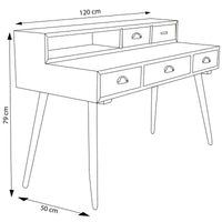 Scrivania multicolor in Legno cm 120x50x79 - WARREN
