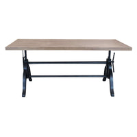 Tavolo da Pranzo Industrial con Piano in legno cm 180x85 - CHARLTON