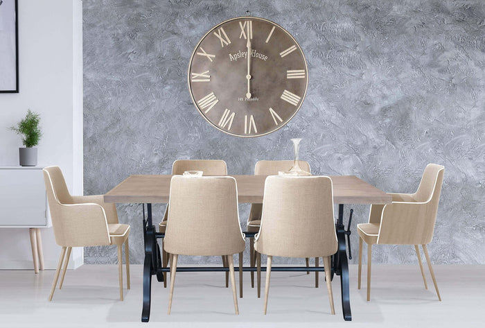 Tavolo da Pranzo Industrial con Piano in legno cm 180x85 - CHARLTON