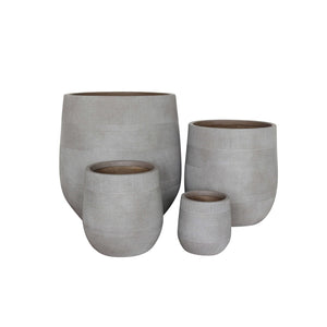 Set di 4 vasi in Fibra sintetica cm 57x57x57 - BENJY Colore: Taupe
