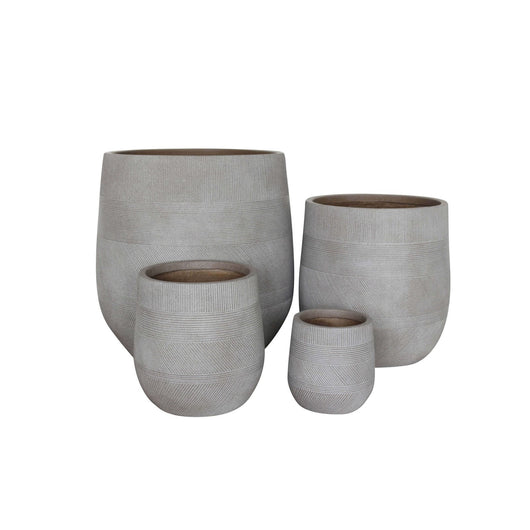 Set di 4 vasi in Fibra sintetica cm 57x57x57 - BENJY Colore: Taupe