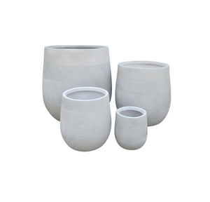 Set di 4 vasi in Fibra sintetica cm 57x57x57 - BENJY Colore: Beige