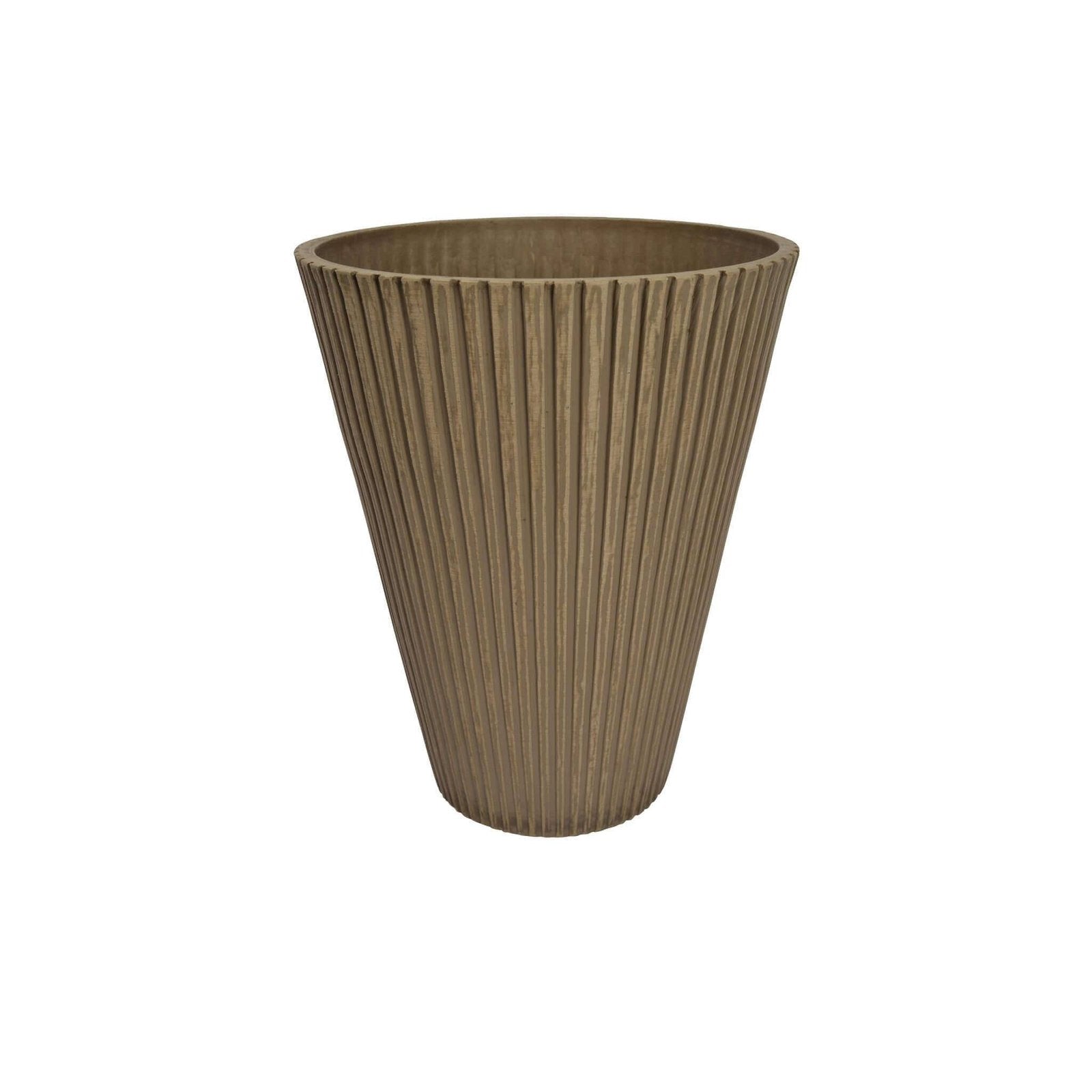 Vaso piccolo in Fibra sintetica cm 19x19x22 - KENNY Colore: Taupe