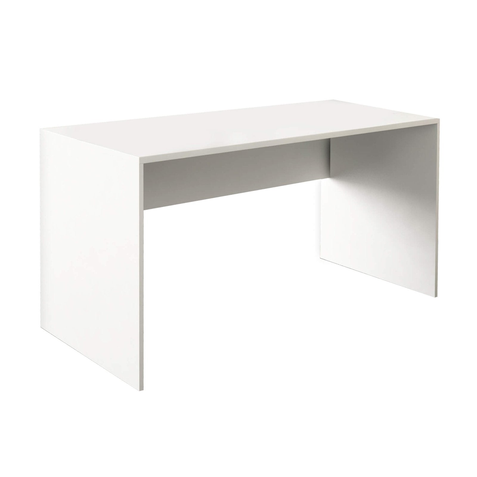 Scrivania Moderna effetto Legno in Legno Composito cm 135x74x67 - WINSTON Colore: Bianco