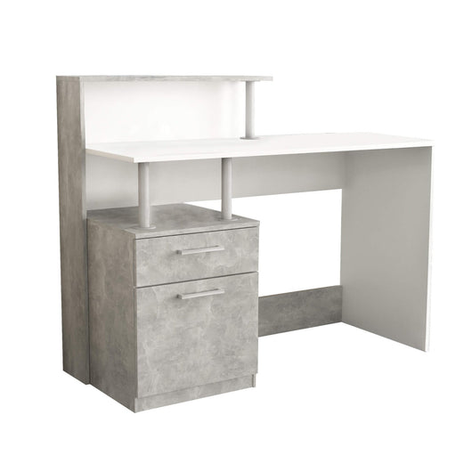 Scrivania Moderna di Design cm 121 5x52x95 - GIB Colore: Cemento