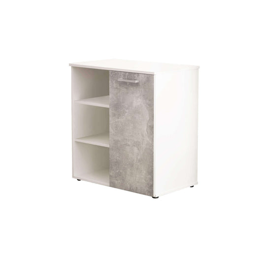 Mobile Ingresso Moderno Salvaspazio in Legno Composito cm 68x35x87 - LOUIS Colore: Cemento
