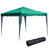 Gazebo Pieghevole con sacca protettiva 3x3 in acciaio poliestere - CHESLEY Colore: Verde