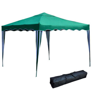 Gazebo Pieghevole con sacca protettiva 3x3 in acciaio poliestere - CHESLEY Colore: Verde