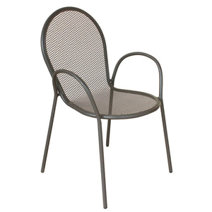 Poltrona da Giardino Impilabile in Acciaio cm 51x61x90 - JOEL Colore: Taupe