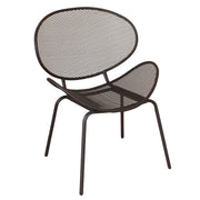 Poltrona da Giardino in Acciaio cm 64x54x85 - WALKER Colore: Grigio scuro