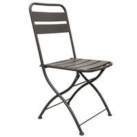 Sedia da Giardino Salvaspazio in Acciaio cm 42x50x88 - STUART Colore: Taupe