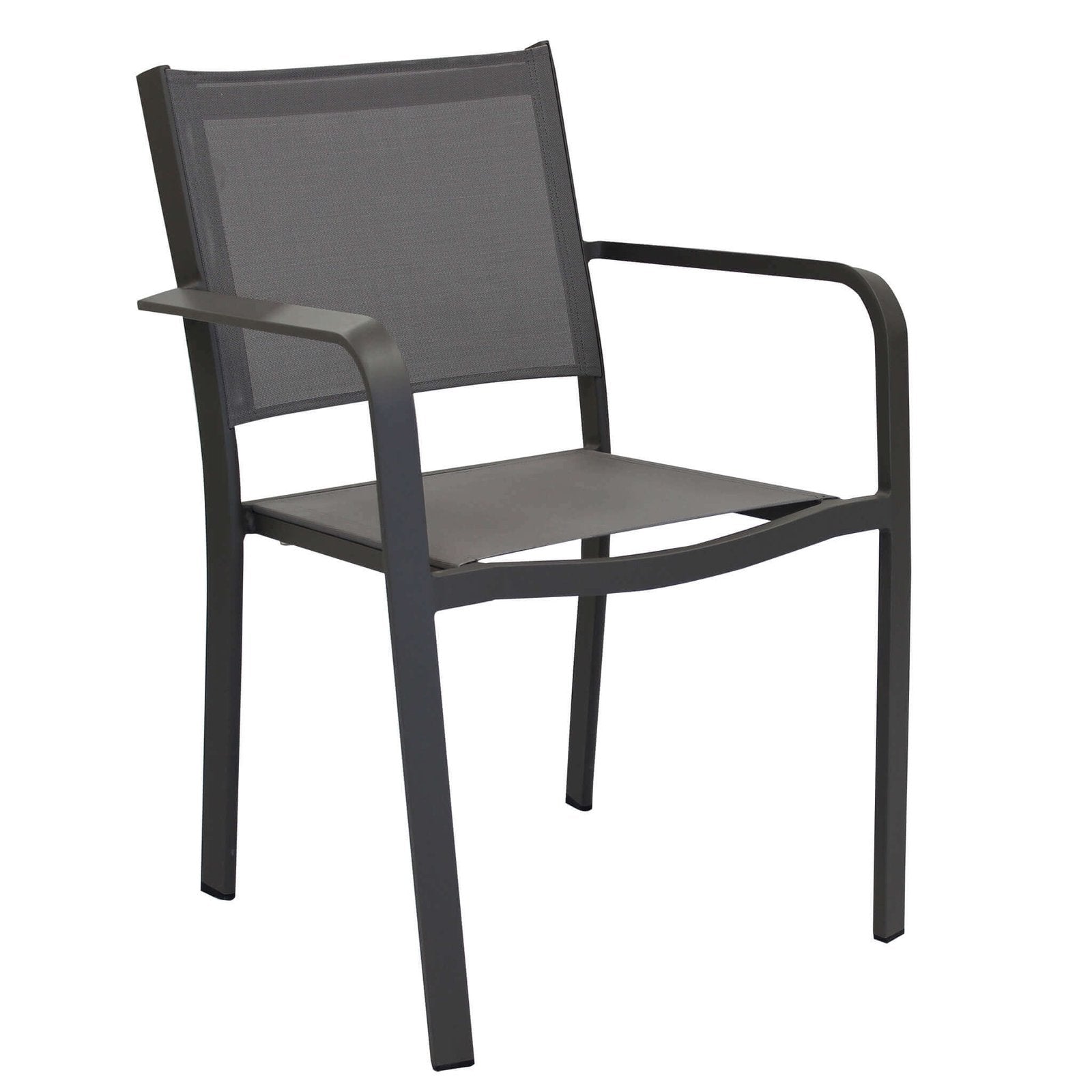 Poltrona da Giardino Impilabile in Alluminio Textilene cm 56x61x84 - WARD Colore: Taupe