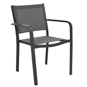 Poltrona da Giardino Impilabile in Alluminio Textilene cm 56x61x84 - WARD Colore: Taupe