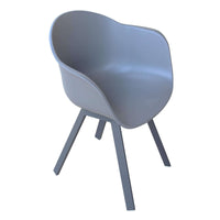 Poltrona da Giardino in Plastica Alluminio cm 63x55x79 - CLARK Colore: Antracite