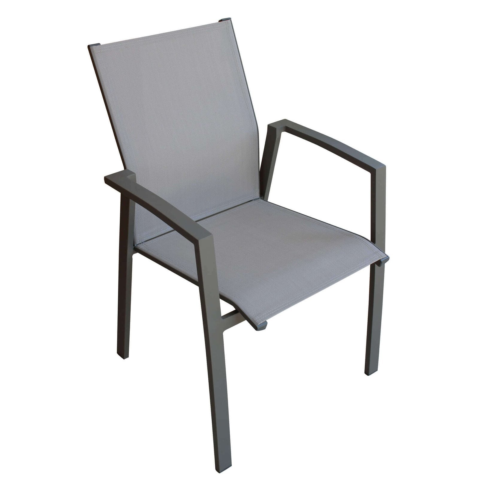 Poltrona da Giardino in Alluminio Textilene cm 57x61x89 - DREW Colore: Taupe