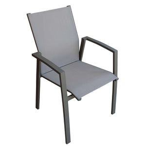 Poltrona da Giardino in Alluminio Textilene cm 57x61x89 - DREW Colore: Taupe