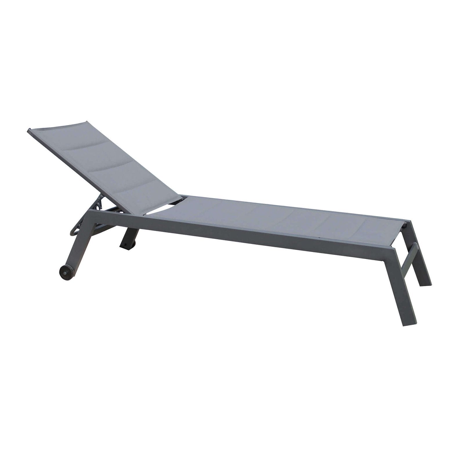 Lettino prendisole da Giardino in Alluminio Textilene cm 198x61x95 - DAVID Colore: Antracite