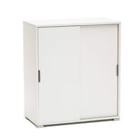 Armadietto da Bagno con 2 ante in Legno Composito cm 75x38x85 - KODEY Colore: Bianco