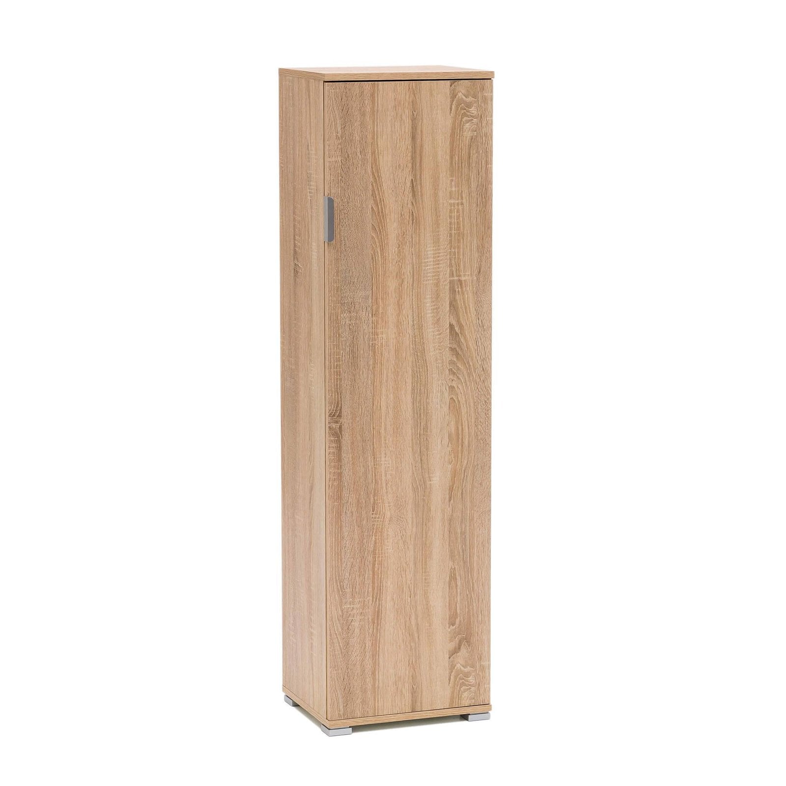Armadietto da Bagno un anta 4 ripiani in Legno Composito cm 40x33x151 - ZAK Colore: Marrone chiaro