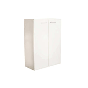 Armadietto da Bagno con 2 ante in Legno Composito cm 68x34x95 - COLBY Colore: Bianco