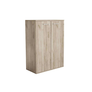 Armadietto da Bagno con 2 ante in Legno Composito cm 68x34x95 - COLBY Colore: Rovere grigio