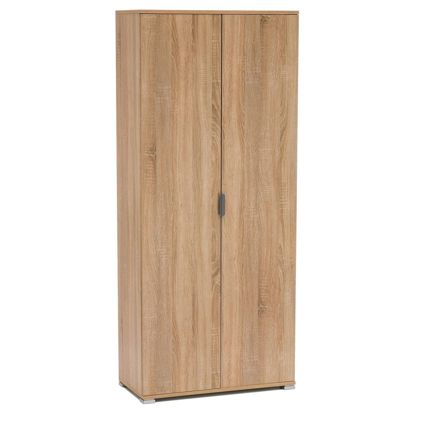 Armadio due ante 180 in Legno Composito cm 75x38x174 - MALCOLM Colore: Marrone chiaro