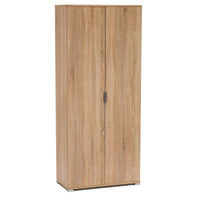 Armadio due ante 180 in Legno Composito cm 75x38x174 - MALCOLM Colore: Marrone chiaro