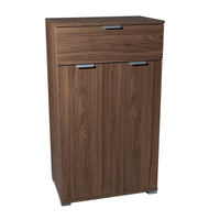 Armadietto da Bagno con due ante e un cassetto in Legno Composito cm 60x38x103 - SILAS Colore: Marrone