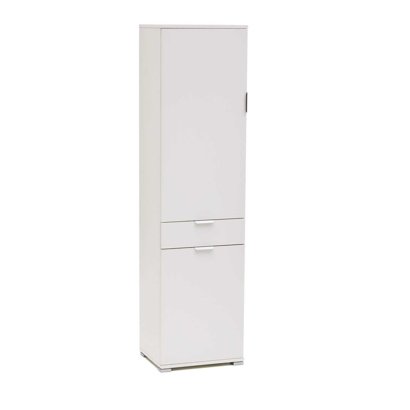 Armadio con 2 ante e un cassetto in Legno Composito cm 45x38x174 - GREIG Colore: Bianco