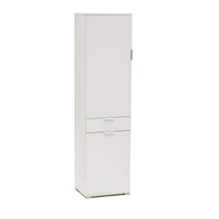 Armadio con 2 ante e un cassetto in Legno Composito cm 45x38x174 - GREIG Colore: Bianco