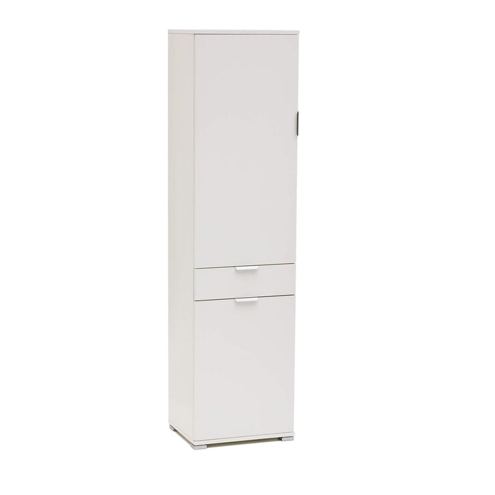 Armadio con 2 ante e un cassetto in Legno Composito cm 45x38x174 - GREIG Colore: Bianco