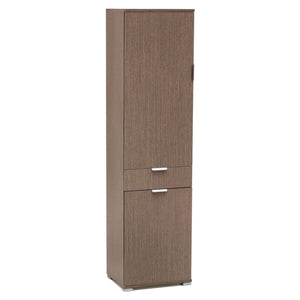 Armadio con 2 ante e un cassetto in Legno Composito cm 45x38x174 - GREIG Colore: Rovere grigio