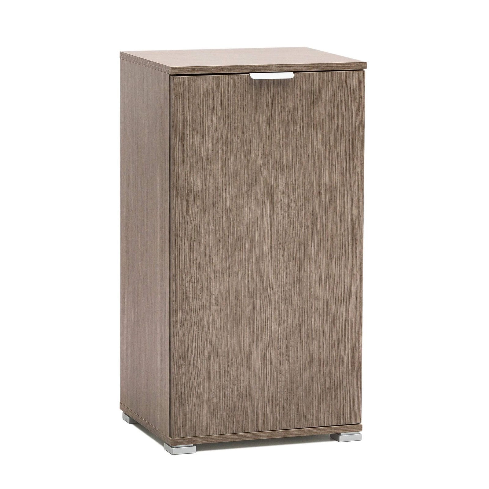 Armadietto da Bagno con un'anta in Legno Composito cm 45x38x85 - LALO Colore: Rovere grigio