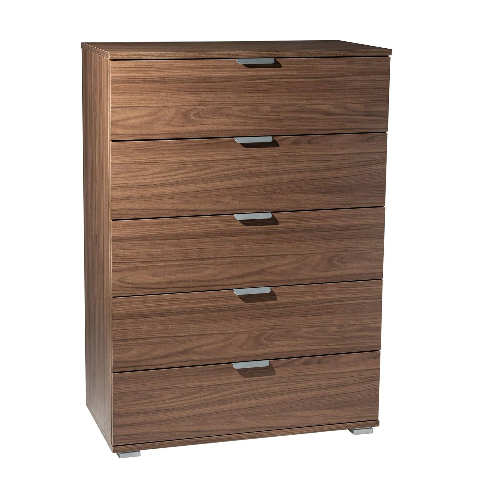 Cassettiera 5 cassetti in Legno Composito cm 75x38x103 - TONY Colore: Marrone