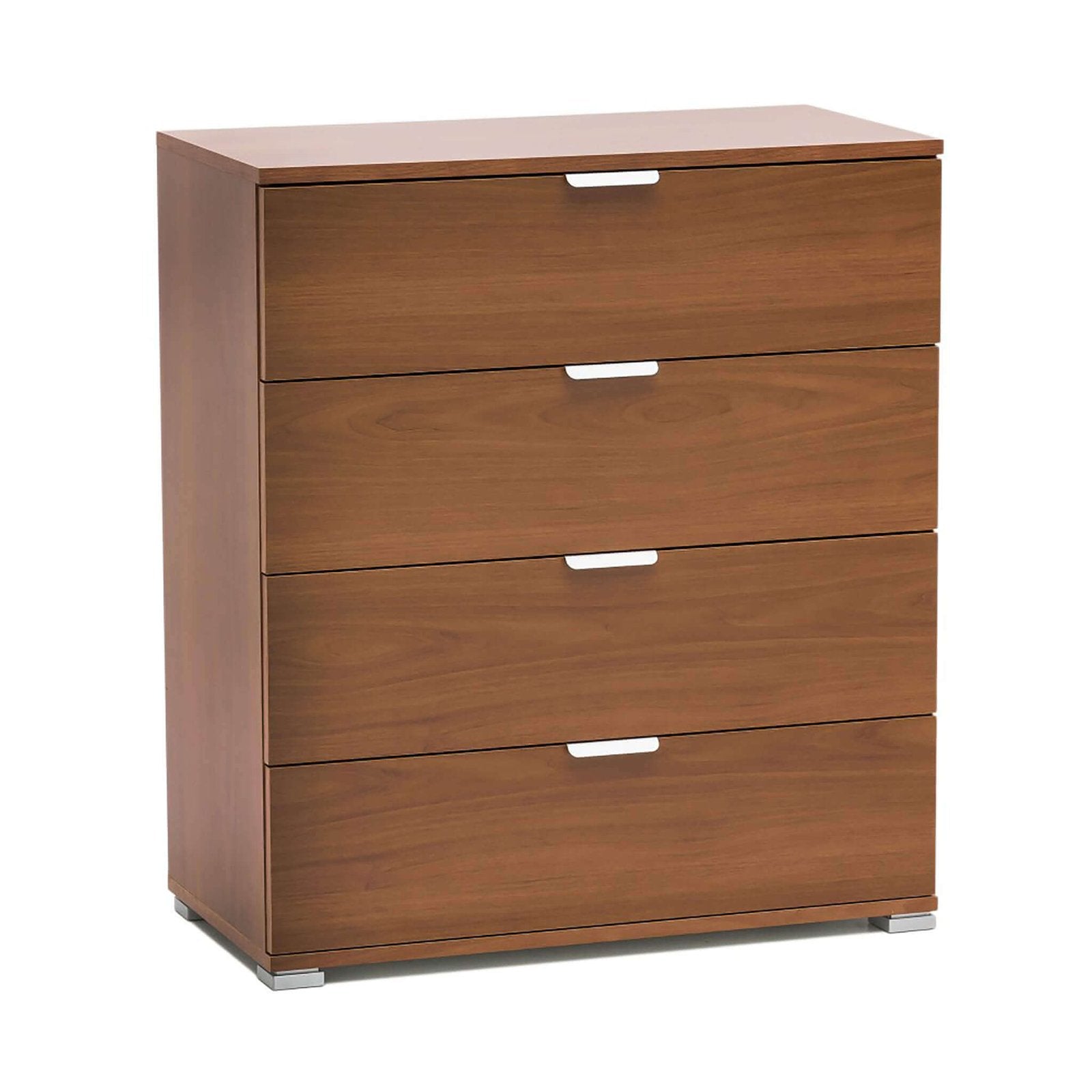 Cassettiera 4 cassetti in Legno Composito cm 75x38x85 - DAMIAN Colore: Marrone