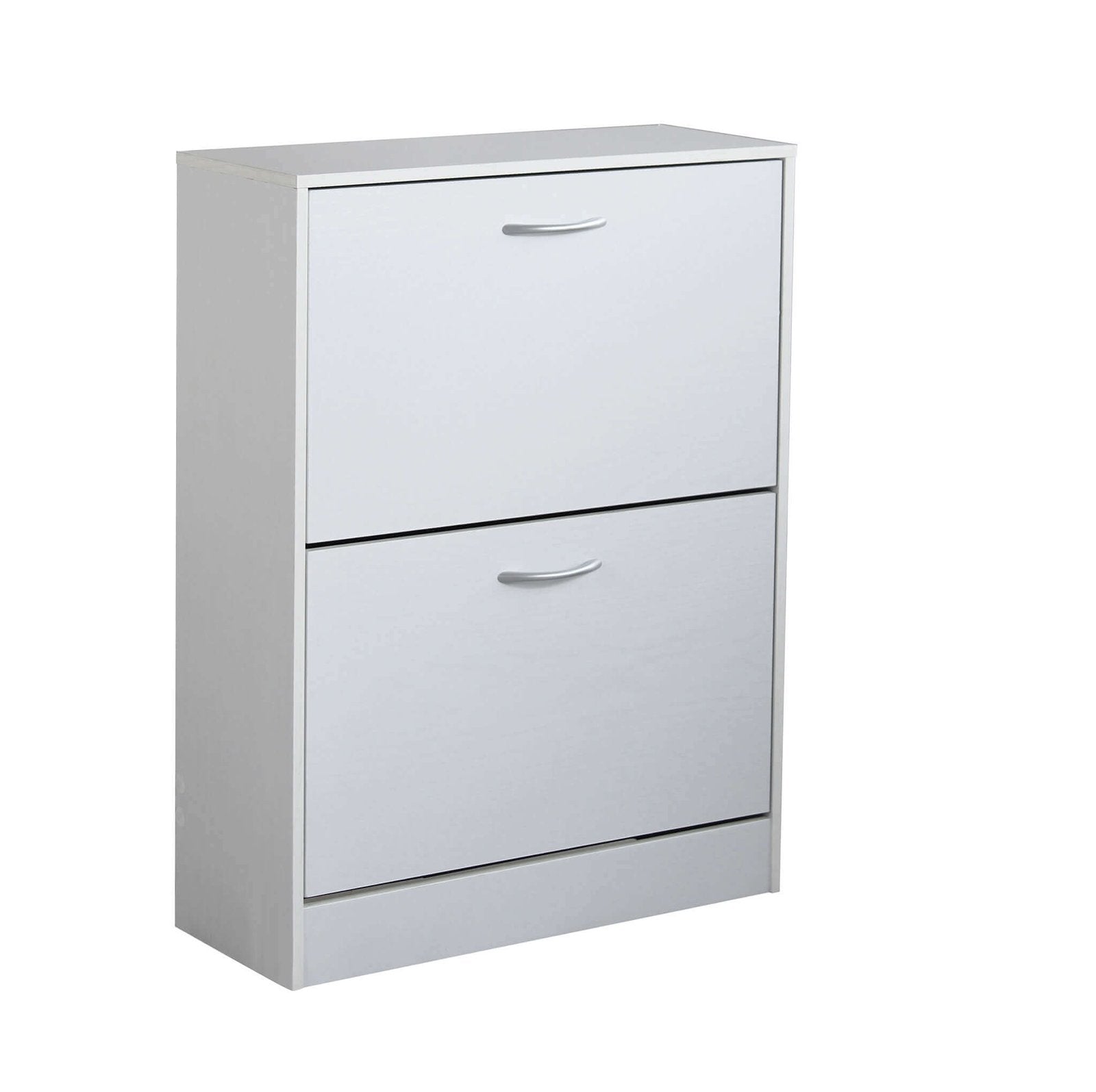 Scarpiera con 2 ante in Legno cm 60x24x80 - GARY Colore: Bianco