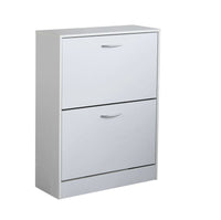 Scarpiera con 2 ante in Legno cm 60x24x80 - GARY Colore: Bianco