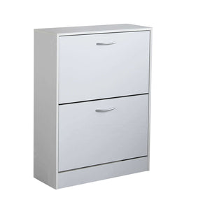 Scarpiera con 2 ante in Legno cm 60x24x80 - GARY Colore: Bianco