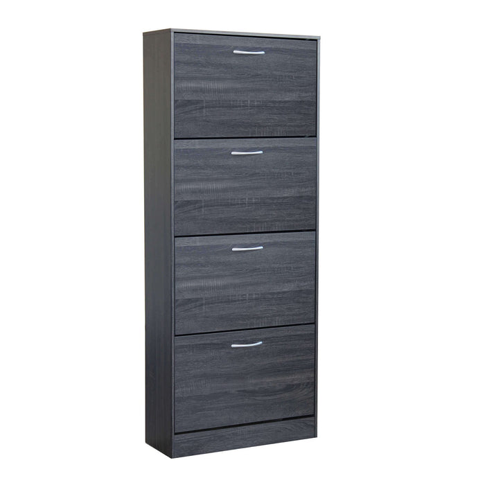 Scarpiera con 4 ante Salvaspazio cm 60x24x150 - LOLA Colore: Grigio scuro