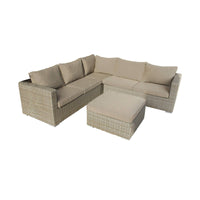 Salotto ad angolo da Giardino in Wicker Alluminio - WAT Colore: Marrone