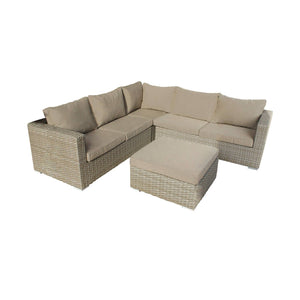 Salotto ad angolo da Giardino in Wicker Alluminio - WAT Colore: Marrone