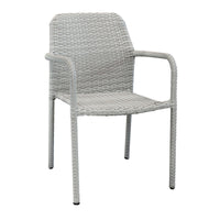 Poltrona da Giardino in Wicker Acciaio cm 55x59 5x84 - AXEL Colore: Grigio