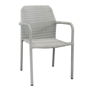 Poltrona da Giardino in Wicker Acciaio cm 55x59 5x84 - AXEL Colore: Grigio
