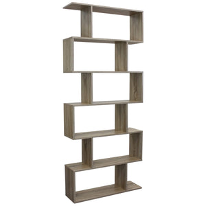 Libreria Moderna di Design in Legno Composito cm 80x23 5x190 5 - SAMU Colore: Marrone