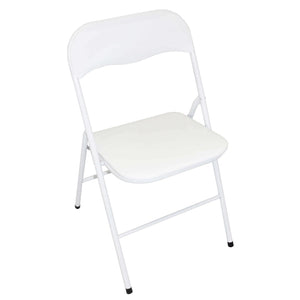 Sedia Pieghevole Salvaspazio in Acciaio PVC cm 44x45x79 - SLIM Colore: Bianco