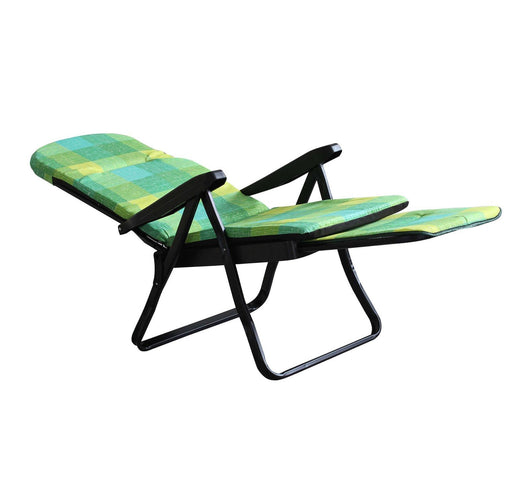 Poltrona Sdraio relax reclinabile in Tessuto Acciaio cm 155x60x60 - QUENTIN Colore: Composizione 3