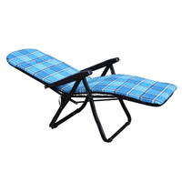 Poltrona Sdraio relax reclinabile in Tessuto Acciaio cm 155x60x60 - ANETTE Colore: Composizione 1