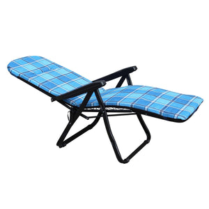 Poltrona Sdraio relax reclinabile in Tessuto Acciaio cm 155x60x60 - ANETTE Colore: Composizione 1