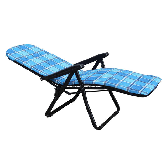 Poltrona Sdraio relax reclinabile in Tessuto Acciaio cm 155x60x60 - ANETTE Colore: Composizione 1