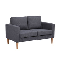 Divano 2 posti Scandinavo in Tessuto cm 124x73x82 - MANU Colore: Grigio scuro
